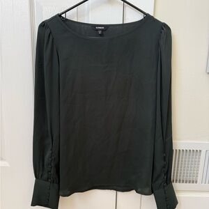 Express Women's Dark Green Blouse